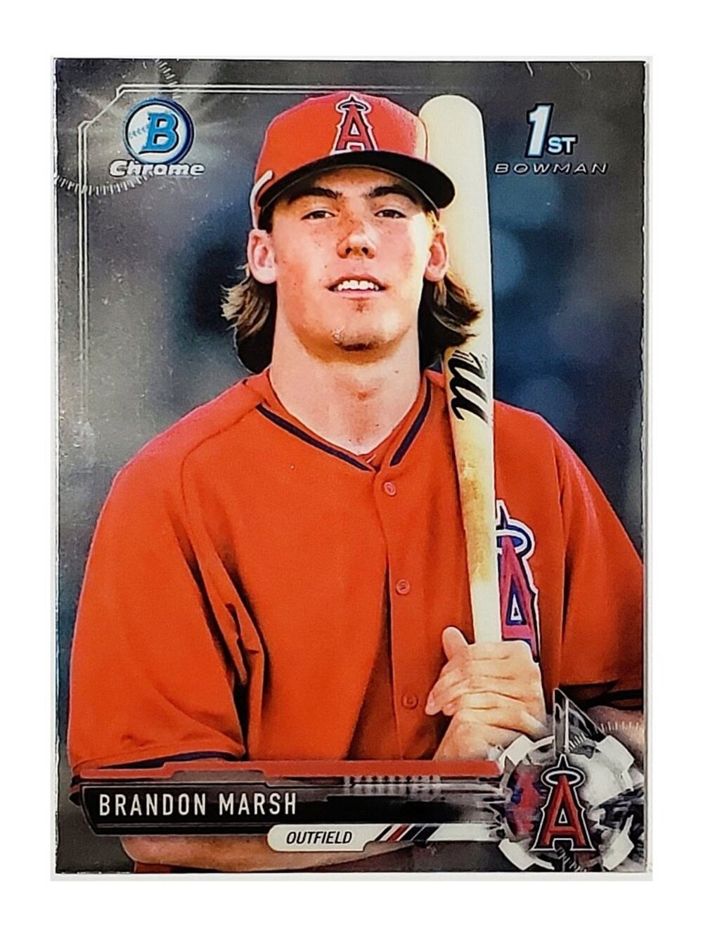 BRANDON MARSH ROOKIE MINI 2017 BOWMAN CHROME PROSPECTS #BCP241, ANGELS, PHILLIES